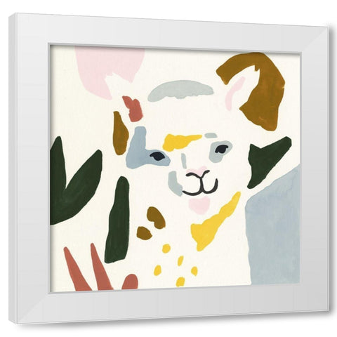 Llama Moderne I White Modern Wood Framed Art Print by Borges, Victoria