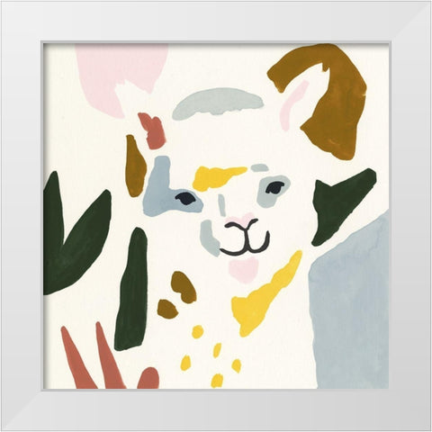 Llama Moderne I White Modern Wood Framed Art Print by Borges, Victoria