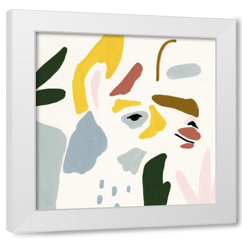 Llama Moderne III White Modern Wood Framed Art Print by Borges, Victoria