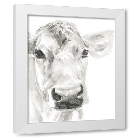 Farm Faces I White Modern Wood Framed Art Print by Parker, Jennifer Paxton