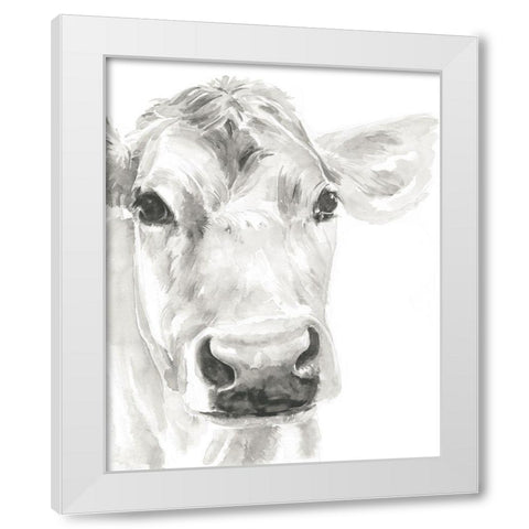 Farm Faces I White Modern Wood Framed Art Print by Parker, Jennifer Paxton