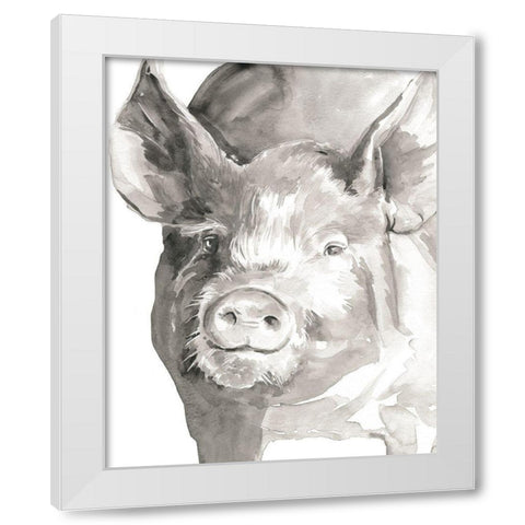 Farm Faces III White Modern Wood Framed Art Print by Parker, Jennifer Paxton