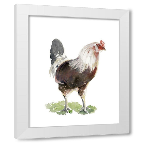 Chicken Dance I White Modern Wood Framed Art Print by Parker, Jennifer Paxton