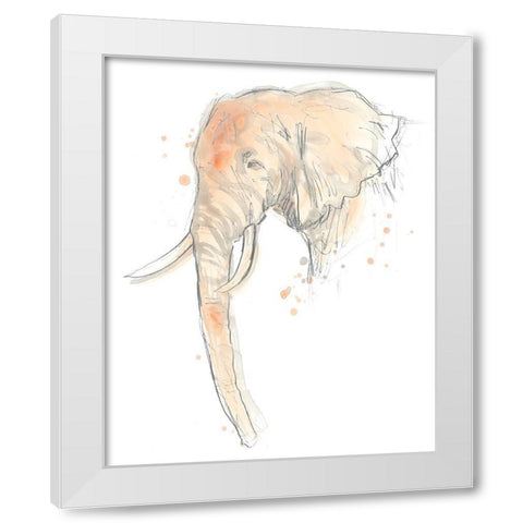 Blush Savannah I White Modern Wood Framed Art Print by Vess, June Erica