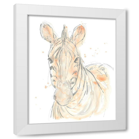 Blush Savannah IV White Modern Wood Framed Art Print by Vess, June Erica