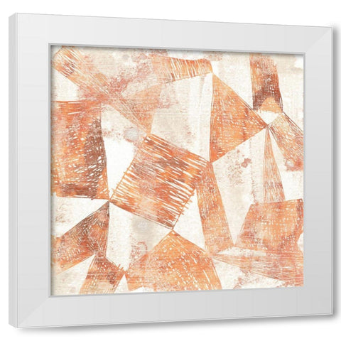 Red Earth Textile II White Modern Wood Framed Art Print by Vess, June Erica