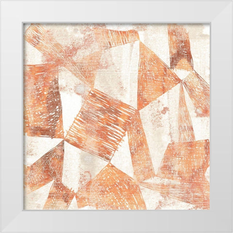 Red Earth Textile II White Modern Wood Framed Art Print by Vess, June Erica