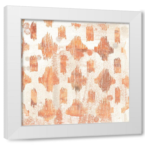 Red Earth Textile IV White Modern Wood Framed Art Print by Vess, June Erica