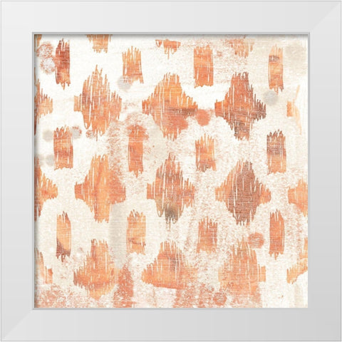 Red Earth Textile IV White Modern Wood Framed Art Print by Vess, June Erica