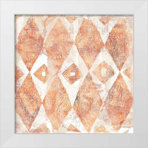 Red Earth Textile VI White Modern Wood Framed Art Print by Vess, June Erica