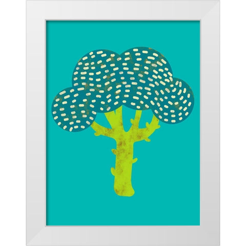 Veggie Party III White Modern Wood Framed Art Print by Zarris, Chariklia