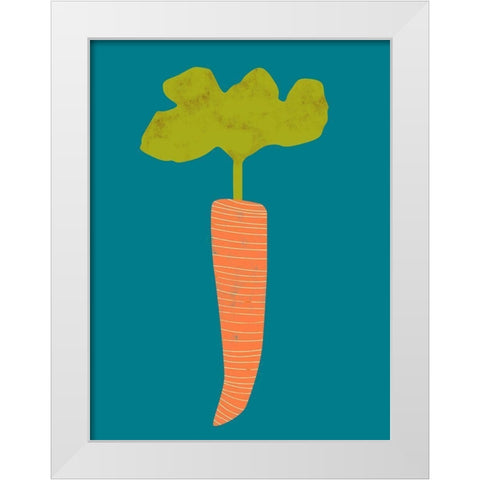 Veggie Party IV White Modern Wood Framed Art Print by Zarris, Chariklia