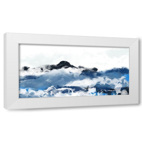 Custom Sea Surface II White Modern Wood Framed Art Print by Vess, June Erica