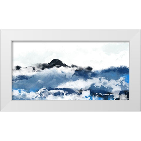 Custom Sea Surface II White Modern Wood Framed Art Print by Vess, June Erica