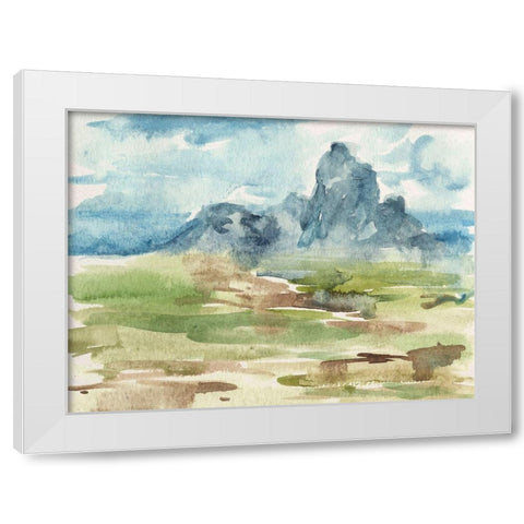 Watercolor Views I White Modern Wood Framed Art Print by Wang, Melissa