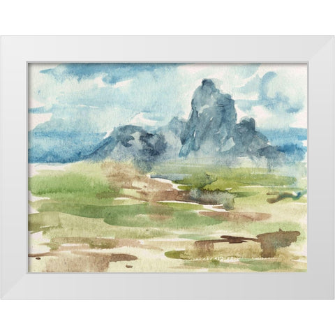 Watercolor Views I White Modern Wood Framed Art Print by Wang, Melissa