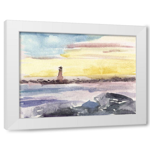 Watercolor Views II White Modern Wood Framed Art Print by Wang, Melissa