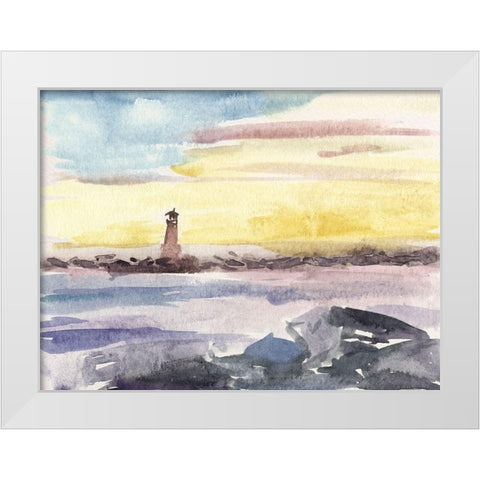 Watercolor Views II White Modern Wood Framed Art Print by Wang, Melissa