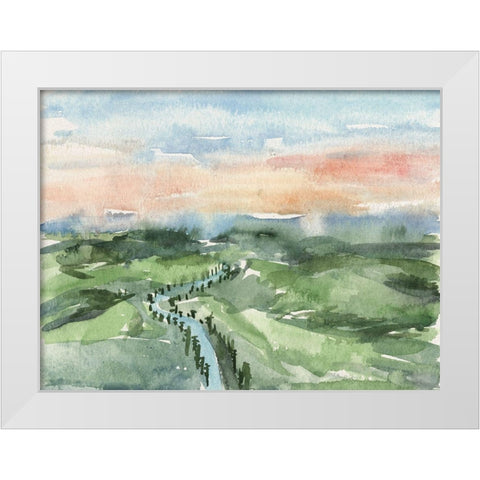 Watercolor Views V White Modern Wood Framed Art Print by Wang, Melissa