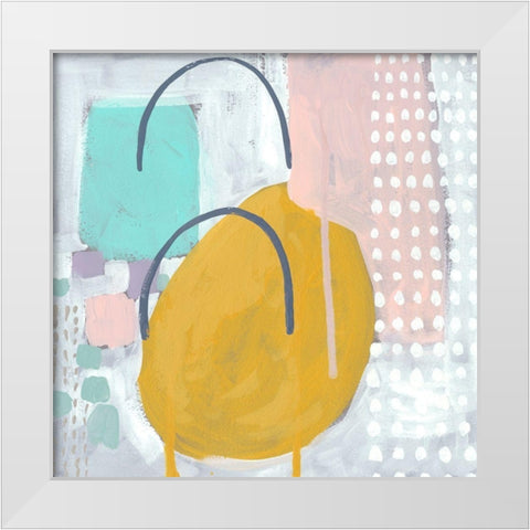 Lollipop Abstract III White Modern Wood Framed Art Print by Zarris, Chariklia