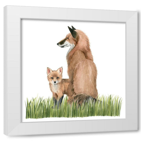 Woodland Babes I White Modern Wood Framed Art Print by Popp, Grace