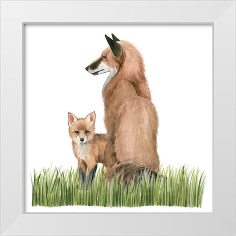Woodland Babes I White Modern Wood Framed Art Print by Popp, Grace