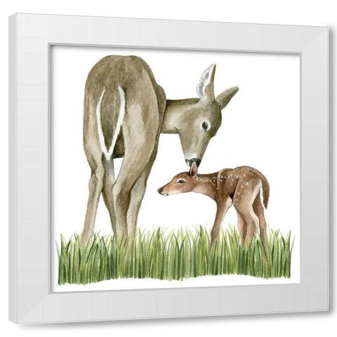 Woodland Babes II White Modern Wood Framed Art Print by Popp, Grace