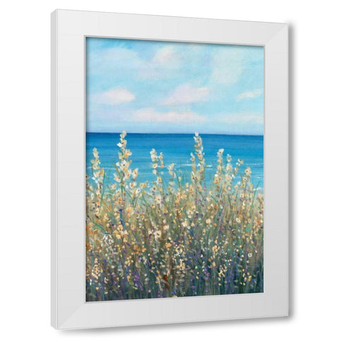 Flowers at the Coast I White Modern Wood Framed Art Print by OToole, Tim