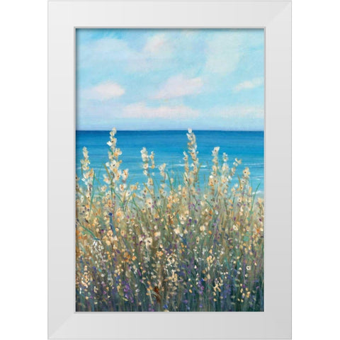 Flowers at the Coast I White Modern Wood Framed Art Print by OToole, Tim