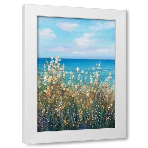 Flowers at the Coast II White Modern Wood Framed Art Print by OToole, Tim