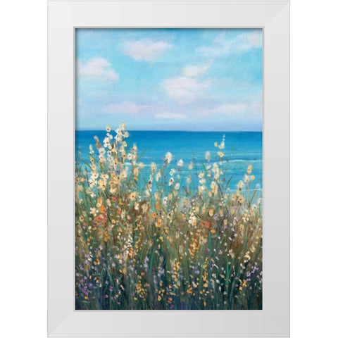 Flowers at the Coast II White Modern Wood Framed Art Print by OToole, Tim