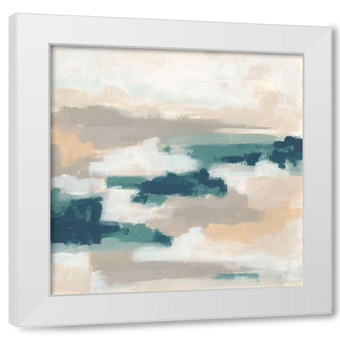 Mesa Mist III White Modern Wood Framed Art Print by Vess, June Erica
