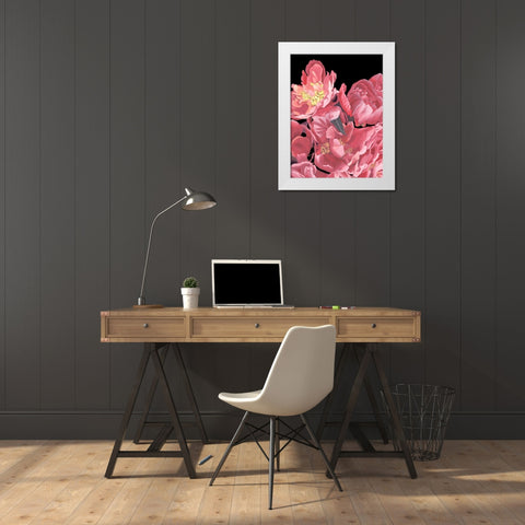 Peonies of My Heart II White Modern Wood Framed Art Print by Wang, Melissa