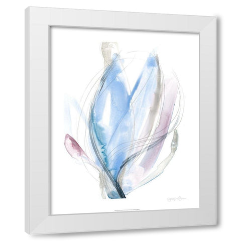 Azure Vortex I White Modern Wood Framed Art Print by Goldberger, Jennifer