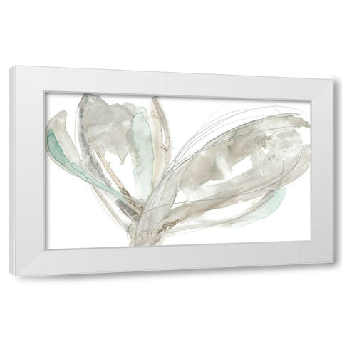 Petal Vortex II White Modern Wood Framed Art Print by Goldberger, Jennifer