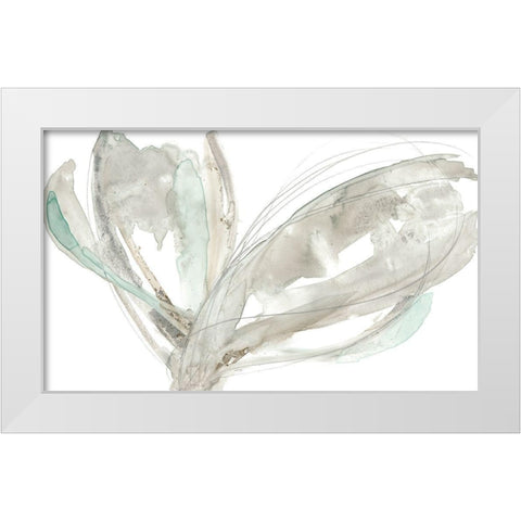 Petal Vortex II White Modern Wood Framed Art Print by Goldberger, Jennifer