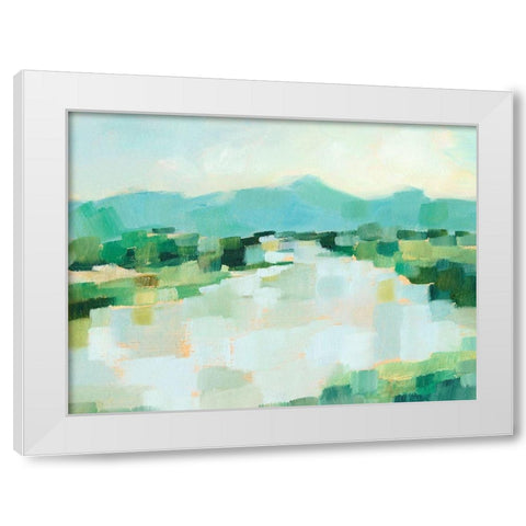 Emerald Island II White Modern Wood Framed Art Print by Harper, Ethan