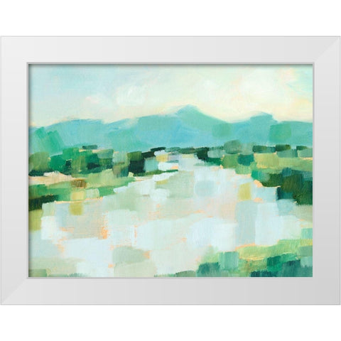 Emerald Island II White Modern Wood Framed Art Print by Harper, Ethan