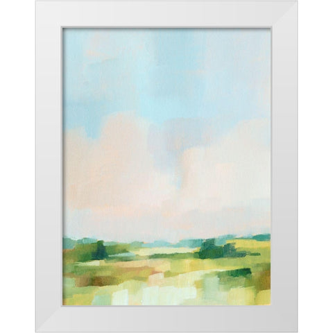 Spring Skies II White Modern Wood Framed Art Print by Harper, Ethan
