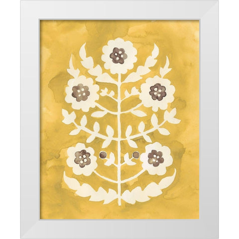 Buttercup II White Modern Wood Framed Art Print by Zarris, Chariklia