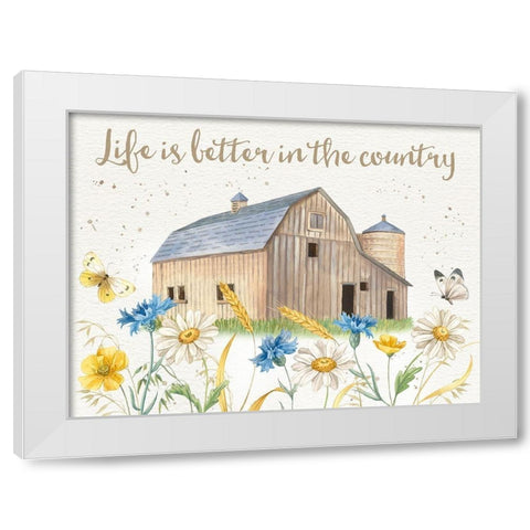 Nostalgic Farm I White Modern Wood Framed Art Print by Maday, Jane