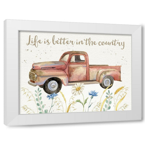 Nostalgic Farm II White Modern Wood Framed Art Print by Maday, Jane