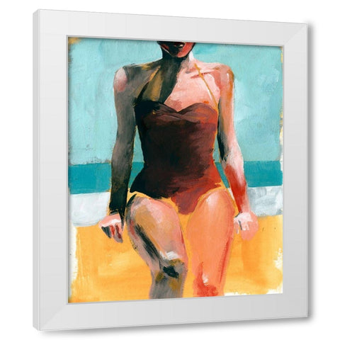 Vintage Swim II White Modern Wood Framed Art Print by Parker, Jennifer Paxton
