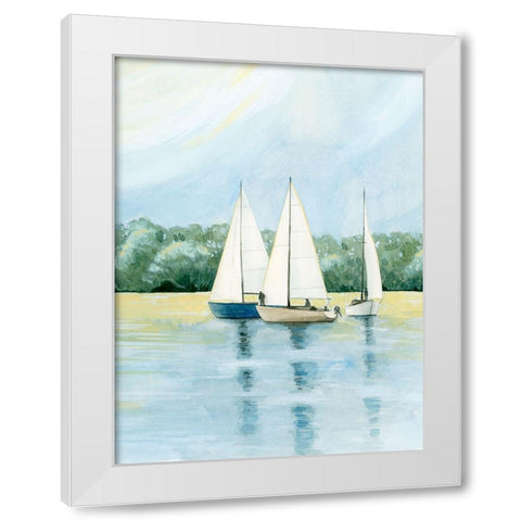 Afternoon Sail I White Modern Wood Framed Art Print by Popp, Grace