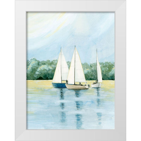 Afternoon Sail I White Modern Wood Framed Art Print by Popp, Grace
