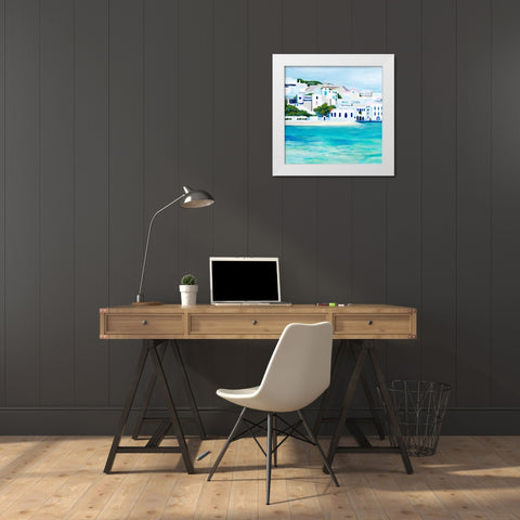 Mykonos I White Modern Wood Framed Art Print by Popp, Grace