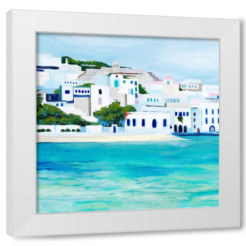 Mykonos I White Modern Wood Framed Art Print by Popp, Grace