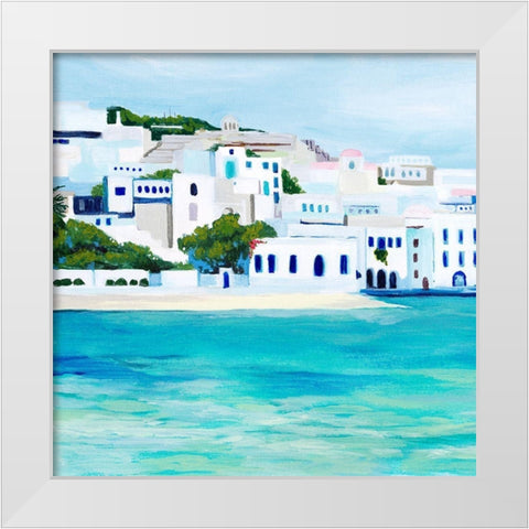 Mykonos I White Modern Wood Framed Art Print by Popp, Grace