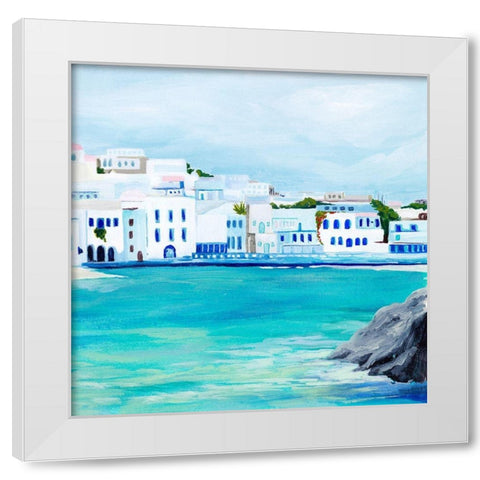 Mykonos II White Modern Wood Framed Art Print by Popp, Grace