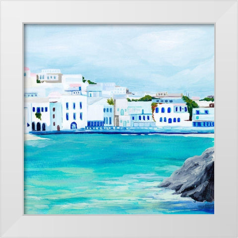 Mykonos II White Modern Wood Framed Art Print by Popp, Grace